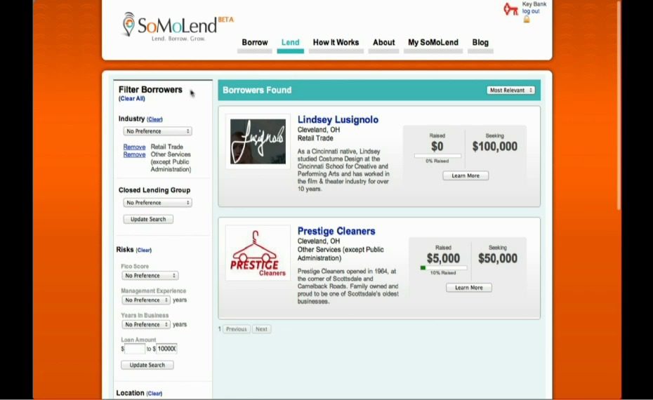 FinovateSpring 2012 – SoMoLend