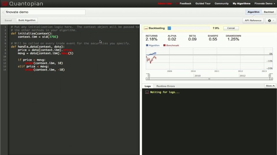 FinovateSpring 2013 – Quantopian