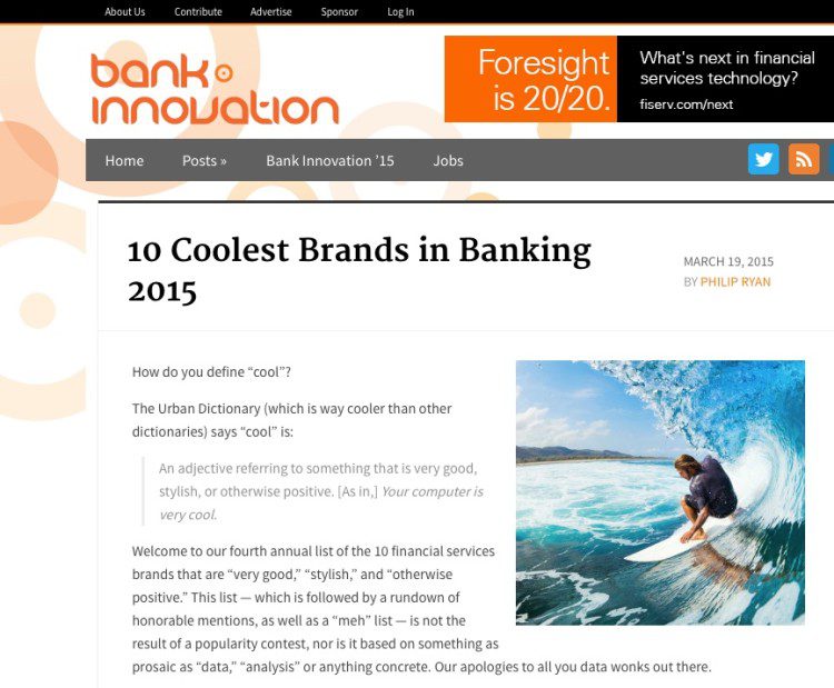 Bank Innovation’s Coolest Brands of 2015 Features Finovate Alums