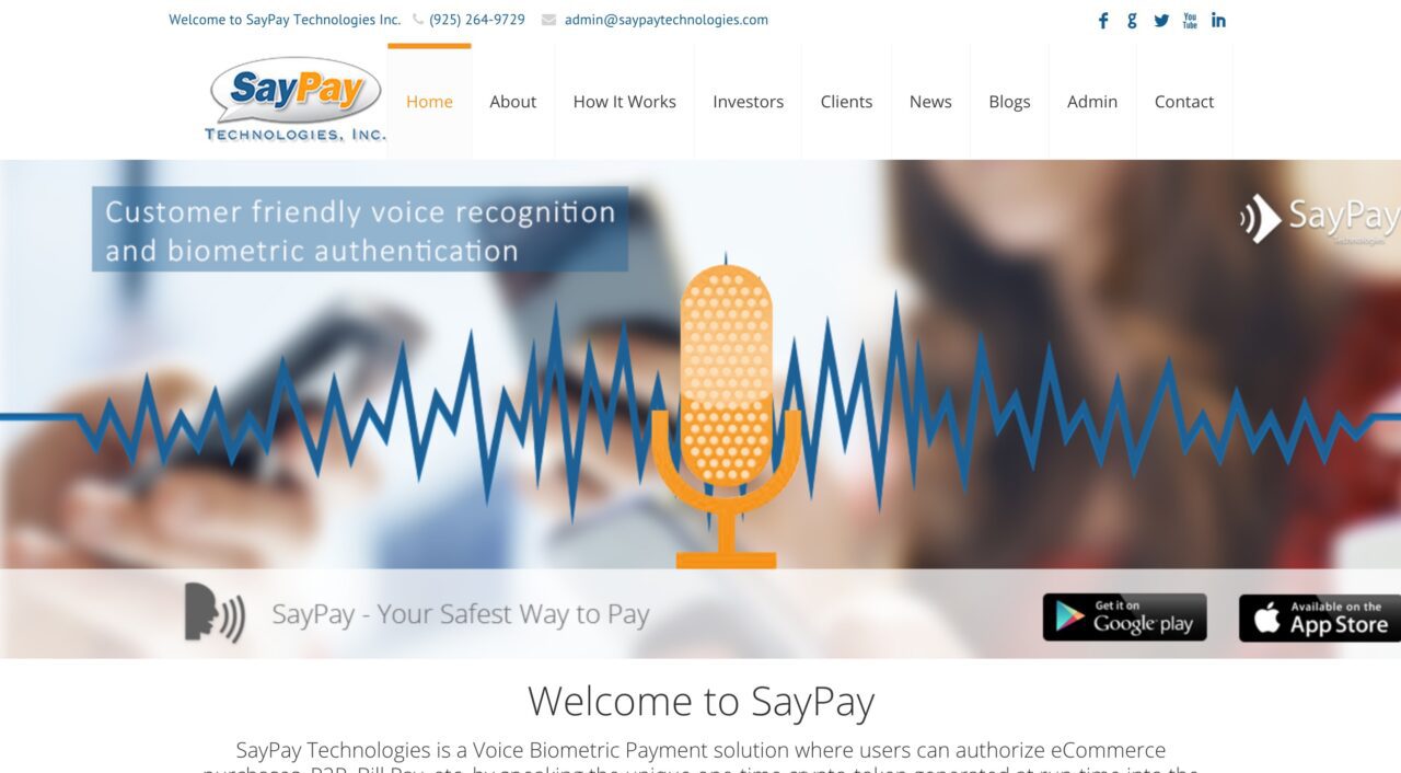 Finovate Debuts: SayPay Combines Voice Recognition and Biometric Authentication