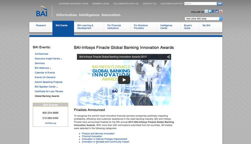 Five Alums Earn Finalist Spots in Global Banking Innovation Awards 2015