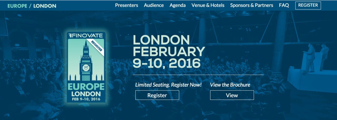 Save £400 When You Register for FinovateEurope