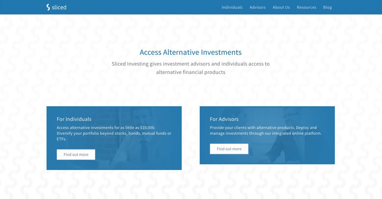 Finovate Debuts: Sliced Investing Provides Advisers with Access to Alternative Investments