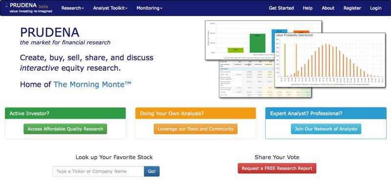 PRUDENA Launches Online Marketplace for Stock Market Research