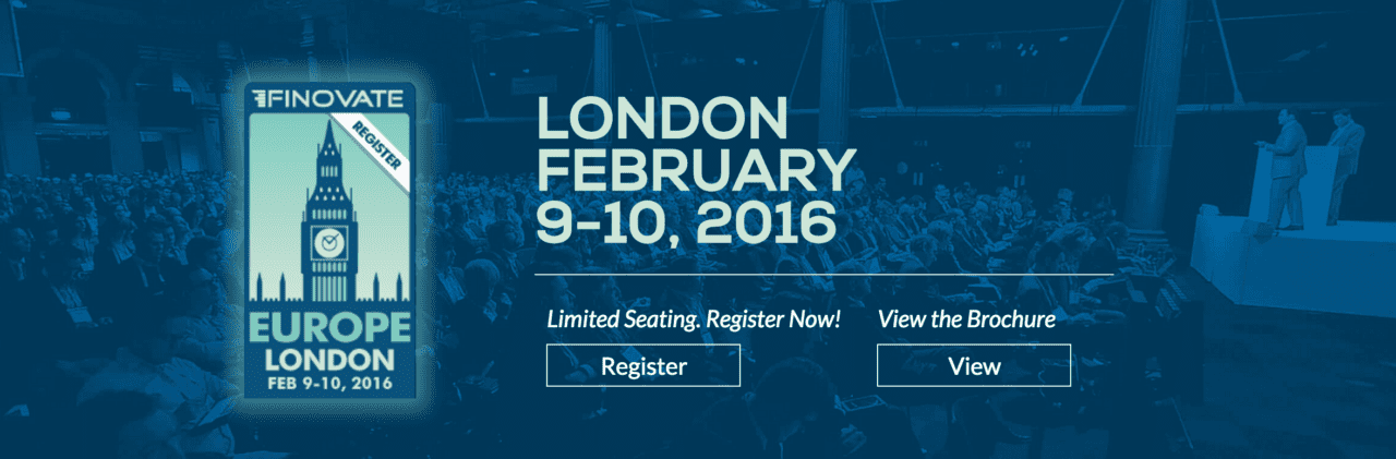 FinovateEurope 2016: Register by Friday and Save £100!