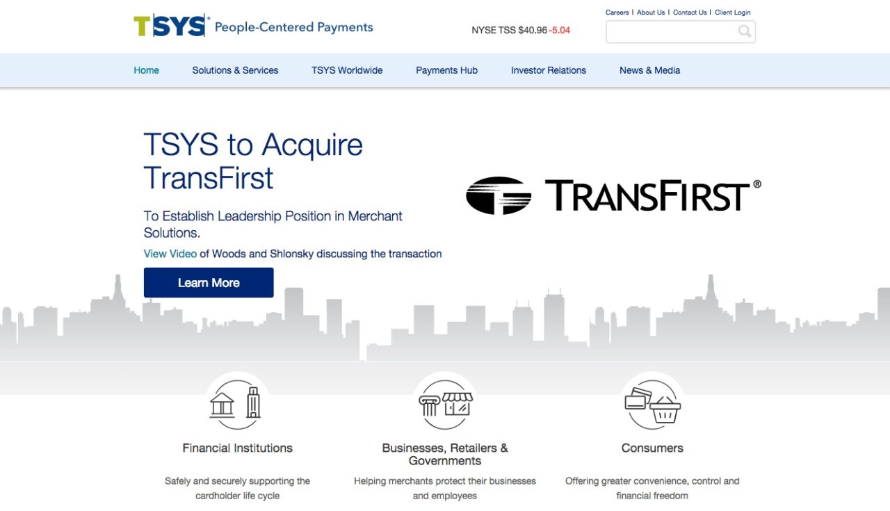 TSYS to Acquire TransFirst for $2.35 Billion