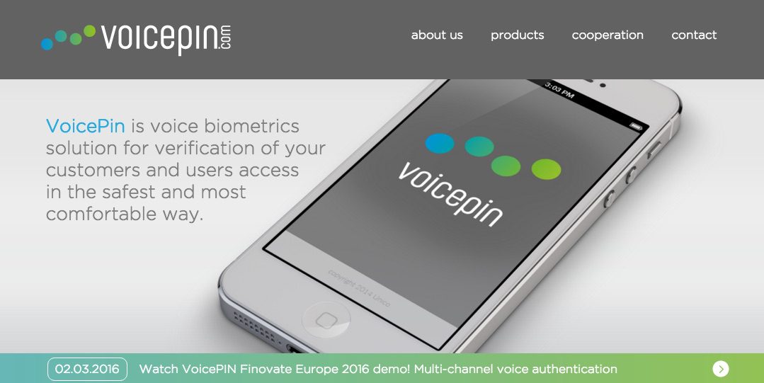 Finovate Debuts: VoicePIN Offers an Easy Biometric Login Solution