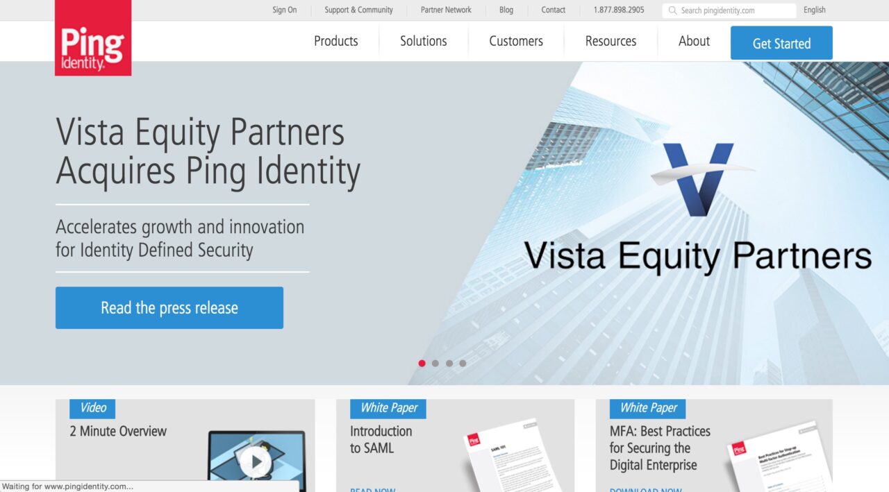 Ping Identity Acquired by Vista Equity Partners