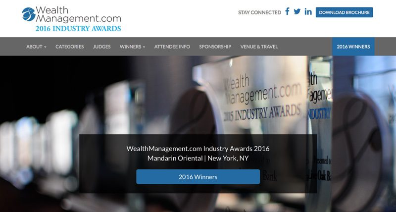 Finovate Alums Earn Recognition at 2016 Wealth Management Awards