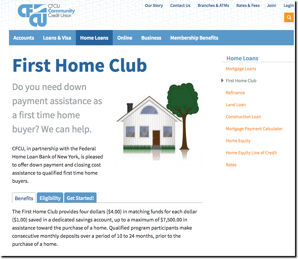 CFCU Community Credit Union's "First Home Club"