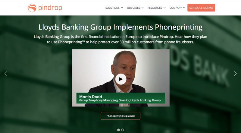 Pindrop Debuts Phoneprinting Technology with Lloyds Banking Group