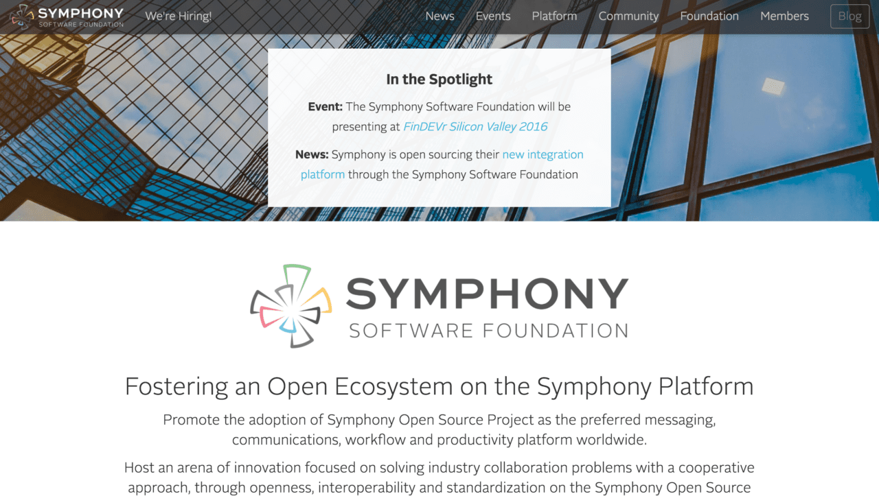 FinDEVr Preview: Symphony Software Foundation