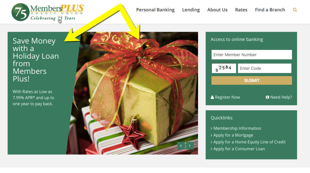MembersPlus Credit Union Holiday Loan Promotion (#2 of 3 in rotation)