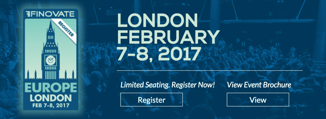 FinovateEurope 2017 — £100 Early-Bird Discount Extended!