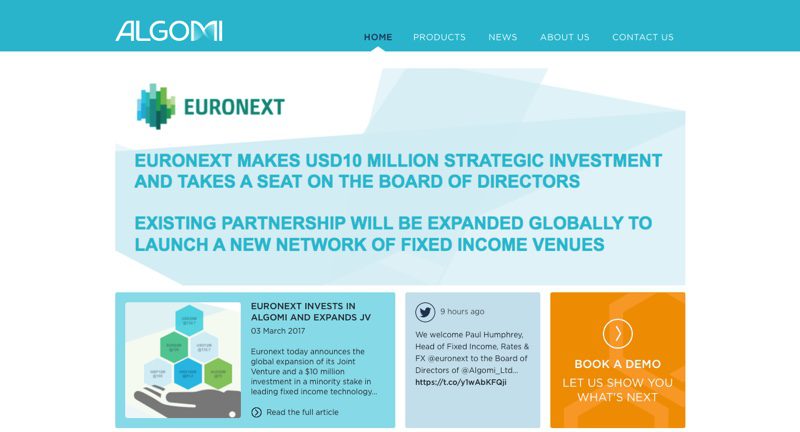 Euronext Invests $10 Million in Algomi; Expands Joint Venture Agreement