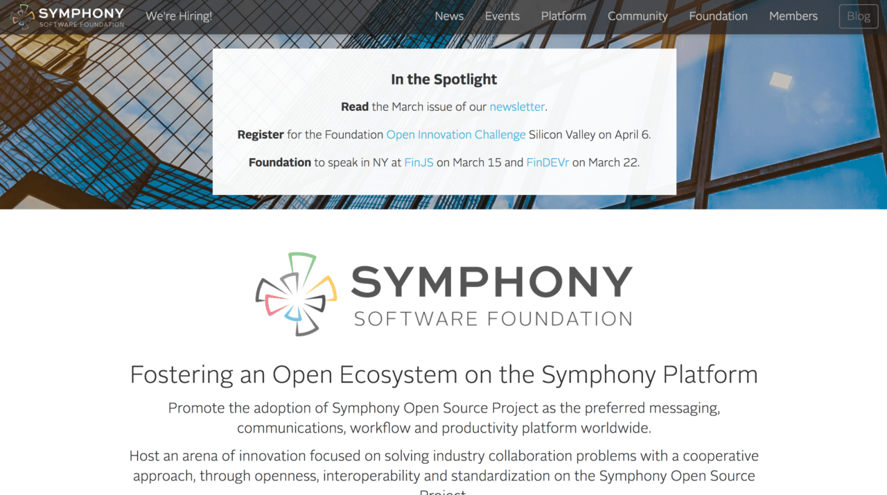 FinDEVr Preview: Symphony Software Foundation