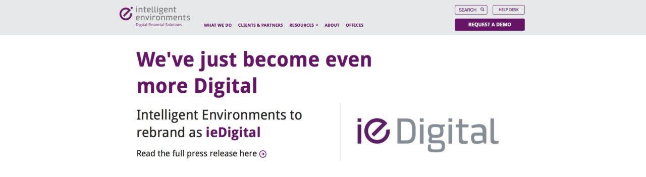 Intelligent Environments Rebrands as ieDigital