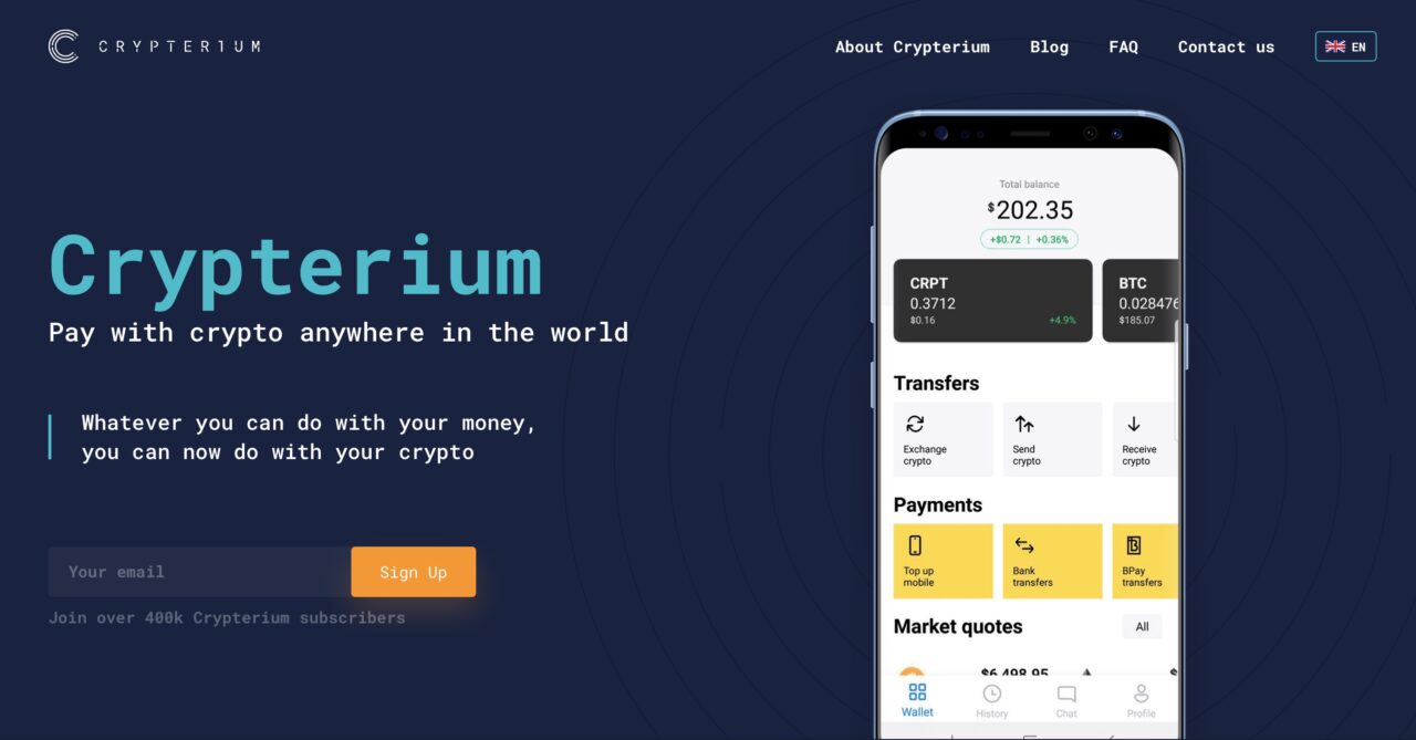 FinovateFall Sneak Peek: Crypterium