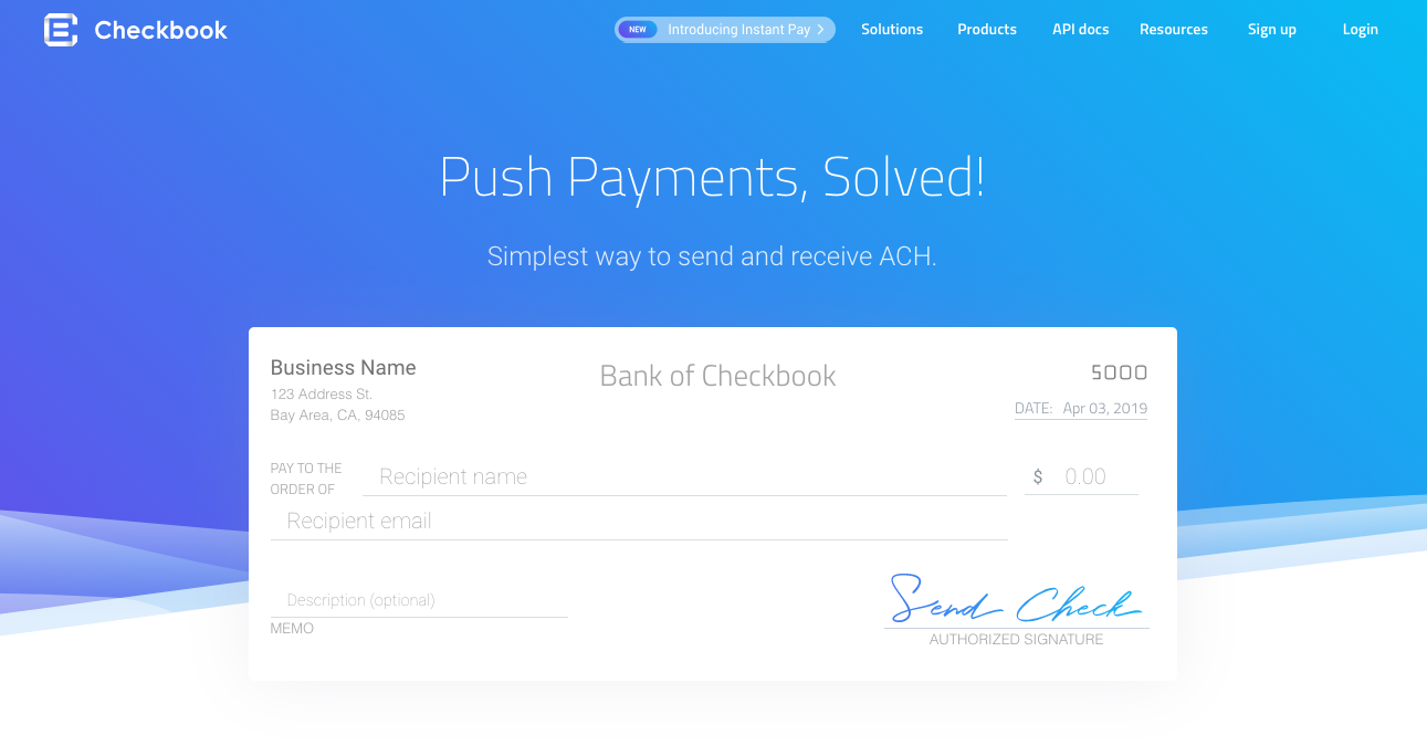 Checkbook.io Launches InstantPay