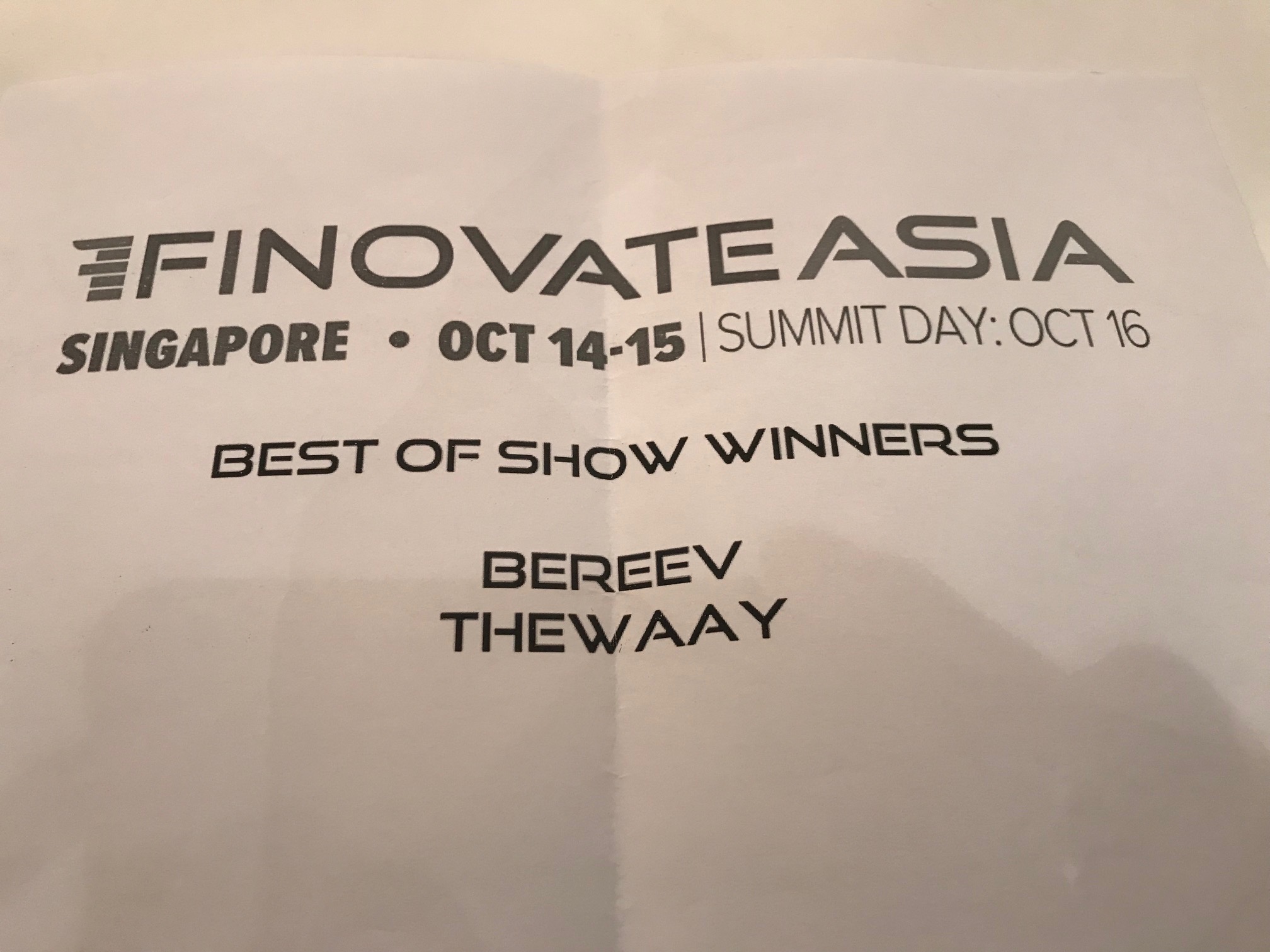 FinovateAsia Best of Show Winners Announced