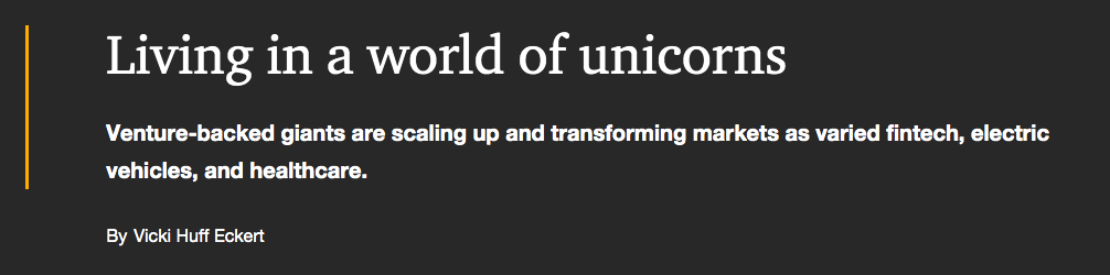 From Investment to Innovation: What Can We Learn from a World of Unicorns?